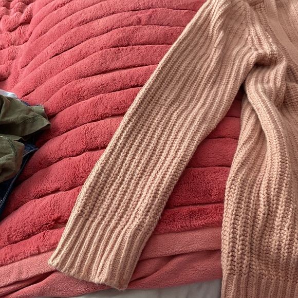 Cardigan with Buttons at bottom open front pink - Picture 2 of 3